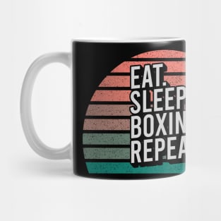 Vintage Retro Quote Eat Sleep Repaet Inspiration Mug